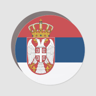 Serbische Flagge Auto Magnet