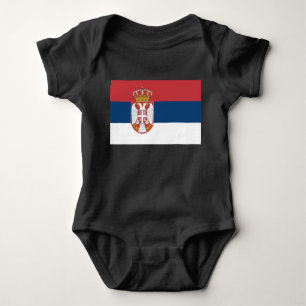 Serbische Flagge Baby Strampler