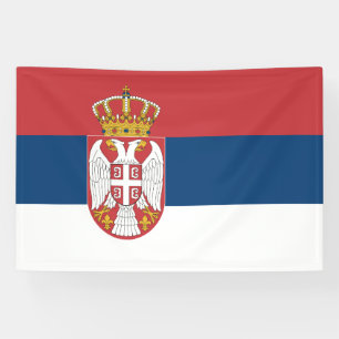 Serbische Flagge Banner