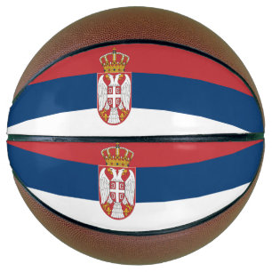 Serbische Flagge Basketball