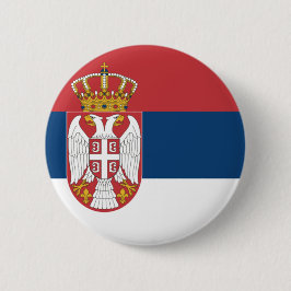 Serbische Flagge Button
