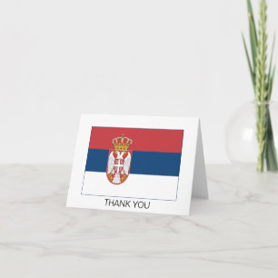 Serbische Flagge Dankeskarte
