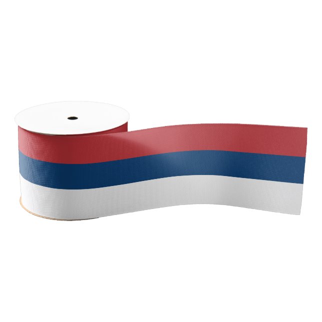 Serbische Flagge Farben Band, Tricolor, Serbien Ripsband (Spule)