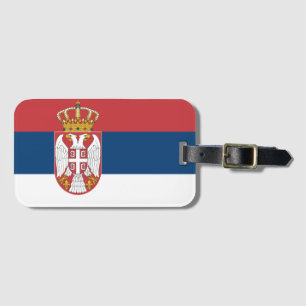 Serbische Flagge Gepäckanhänger