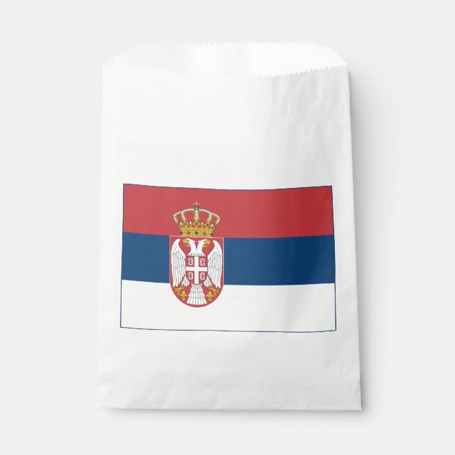 Serbische Flagge Geschenktütchen (Vorderseite)