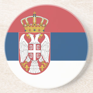 Serbische Flagge Getränkeuntersetzer