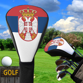 Serbische Flagge & Golf Serbiens Sport Covers /Clu Headcover