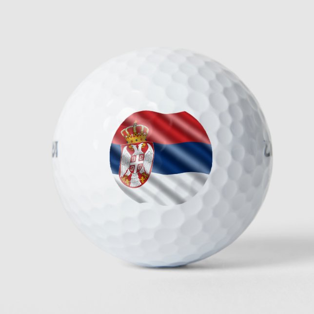 Serbische Flagge Golfball (Vorderseite)