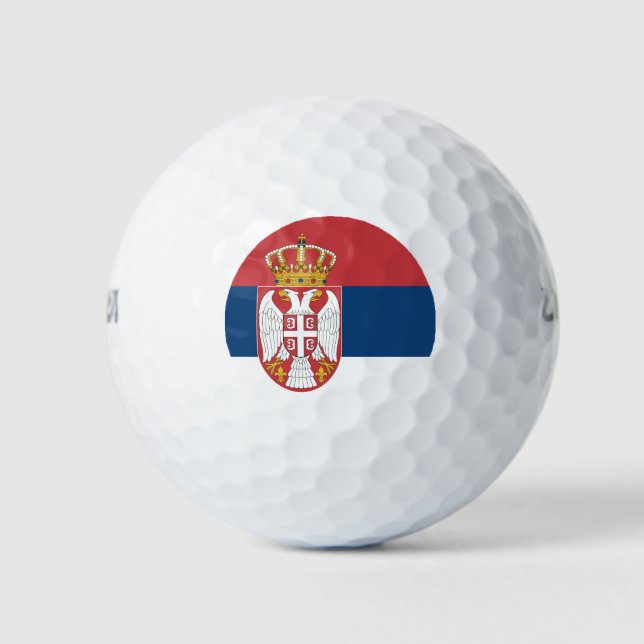 Serbische Flagge Golfball (Vorderseite)