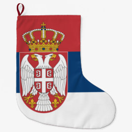 Serbische Flagge Großer Weihnachtsstrumpf