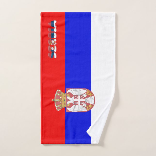 Serbische Flagge Handtuch (Handtuch)