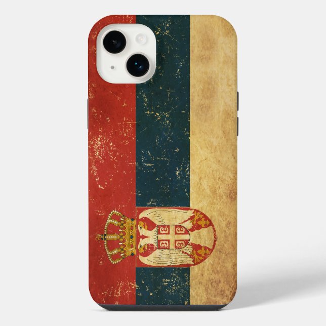 Serbische Flagge iPhone Hülle (Rückseite)