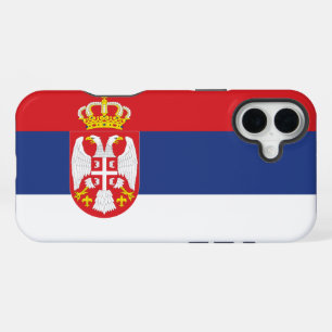 Serbische Flagge iPhone 16 Plus Hülle