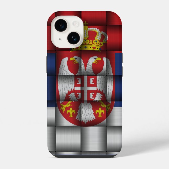 Serbische Flagge iPhone Hülle (Rückseite)