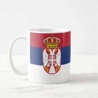 Serbische Flagge Kaffeetasse