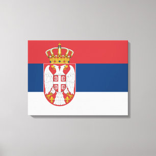 Serbische Flagge Leinwanddruck