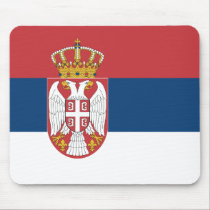 Serbische Flagge Mousepad