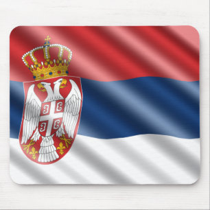Serbische Flagge Mousepad