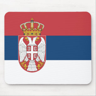 Serbische Flagge Mousepad