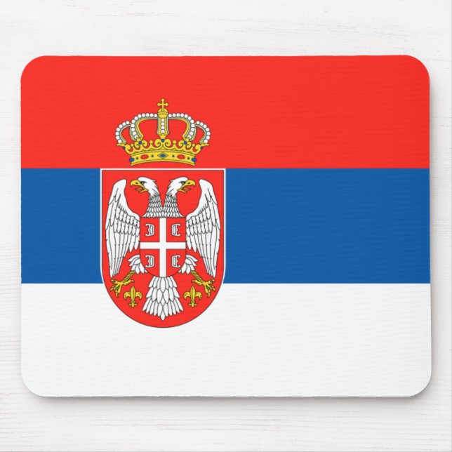 Serbische Flagge Mousepad (Vorne)