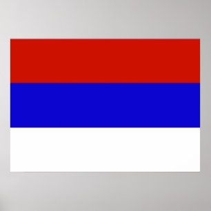 Serbische Flagge Poster