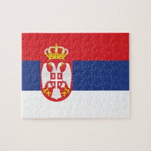 Serbische Flagge Puzzle