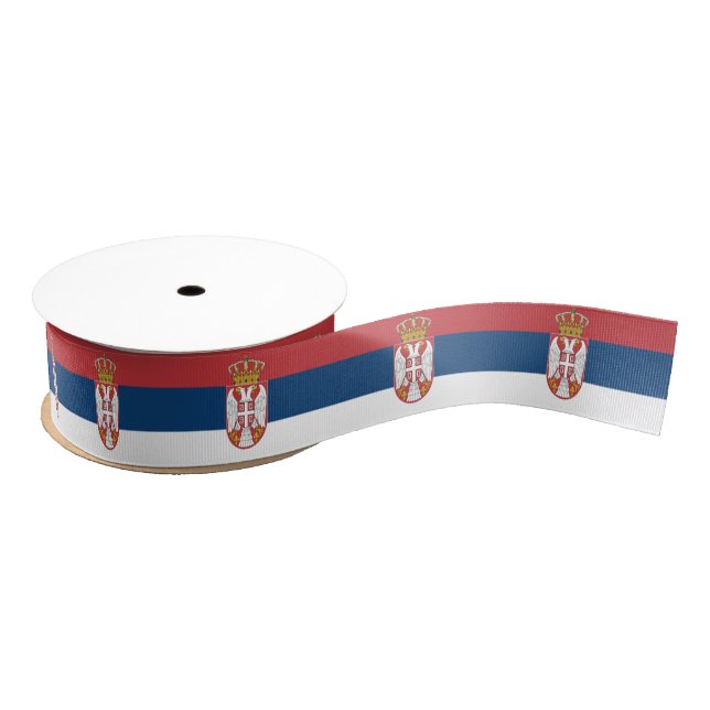 Serbische Flagge Ripsband (Spule)