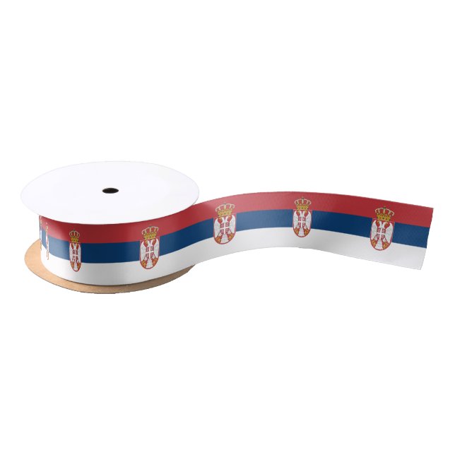 Serbische Flagge Satinband (Spule)