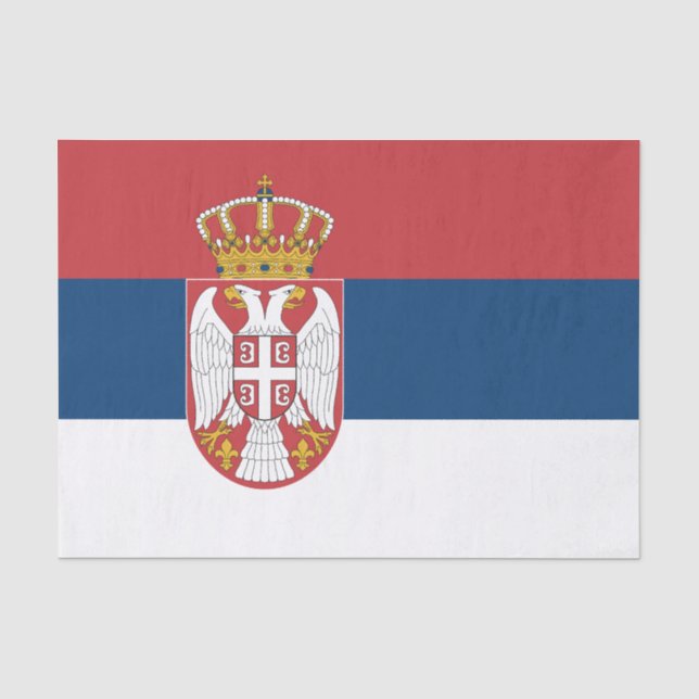 Serbische Flagge Seidenpapier (Vorderseite)
