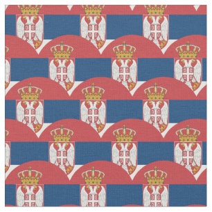 Serbische Flagge & Serbien Trendy Fabric /mode Stoff