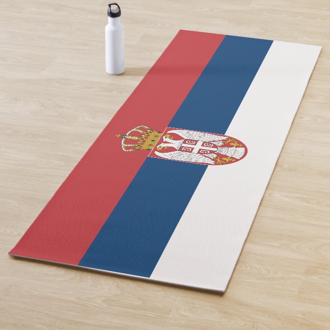 Serbische Flagge (Serbien) Yogamatte (Beispiel)