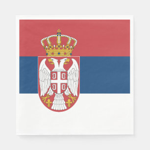 Serbische Flagge Serviette