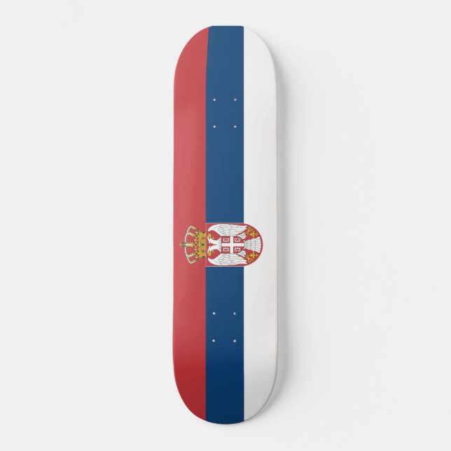 Serbische Flagge Skateboard (Vorderseite)