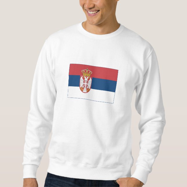 Serbische Flagge Sweatshirt (Vorderseite)
