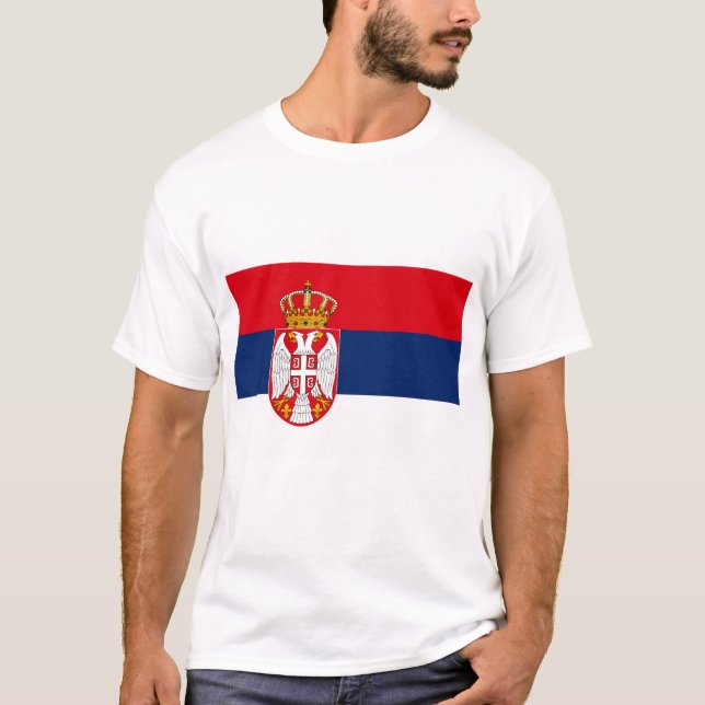Serbische Flagge T-Shirt (Vorderseite)