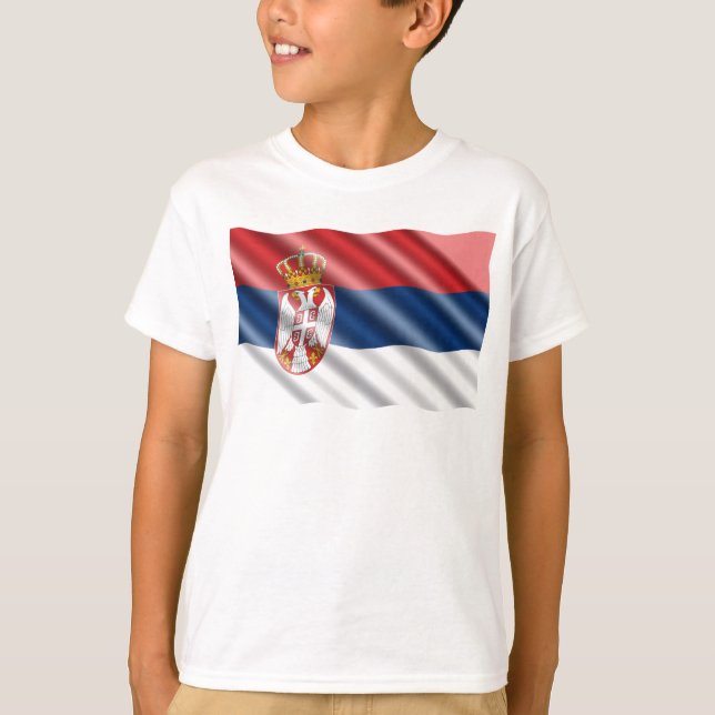 Serbische Flagge T-Shirt (Vorderseite)