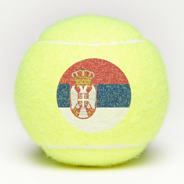 Serbische Flagge Tennisbälle (Vorderseite)