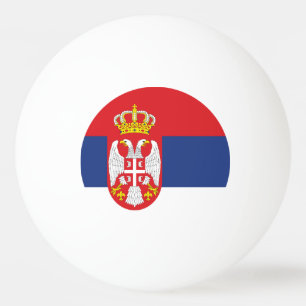 Serbische Flagge Tischtennisball