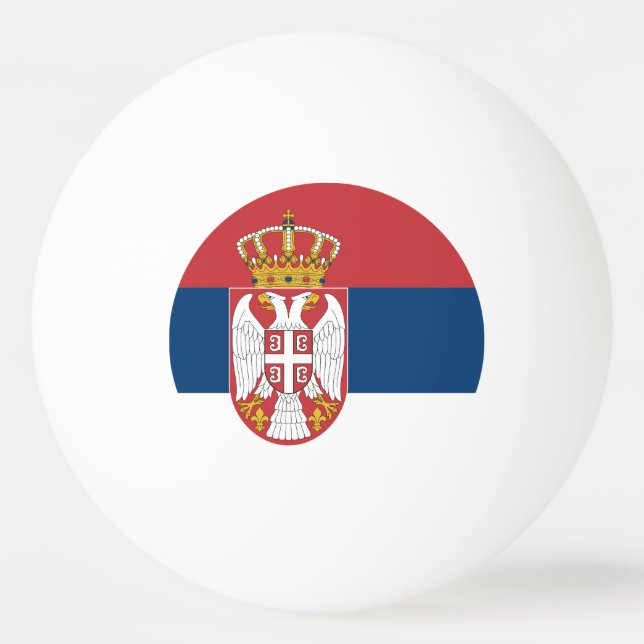 Serbische Flagge Tischtennisball (Vorderseite)