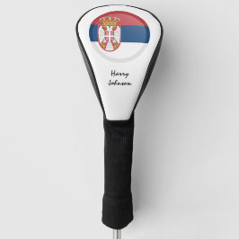 Serbische Flagge und Mit Monogramm Golf Clubs Cove Headcover