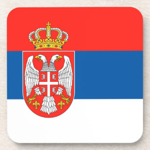 Serbische Flagge Untersetzer