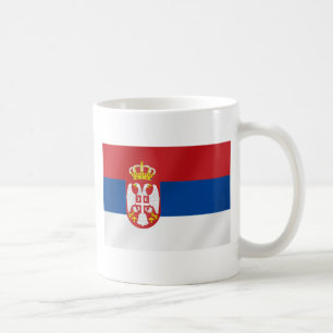 Serbische Flagge von Serbien - führen Sie für Tasse