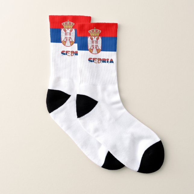 Serbische Flaggensocken Socken (Paar)