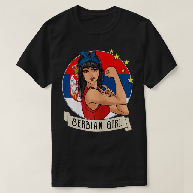 Serbische Girl-Geschenke  T-Shirt (Design vorne)