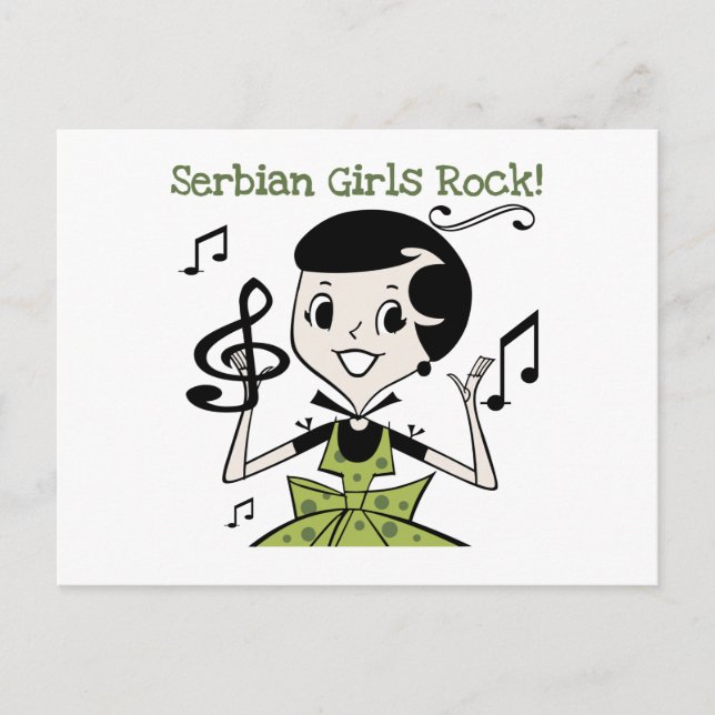 Serbische Girls Rock Postkarte (Vorderseite)