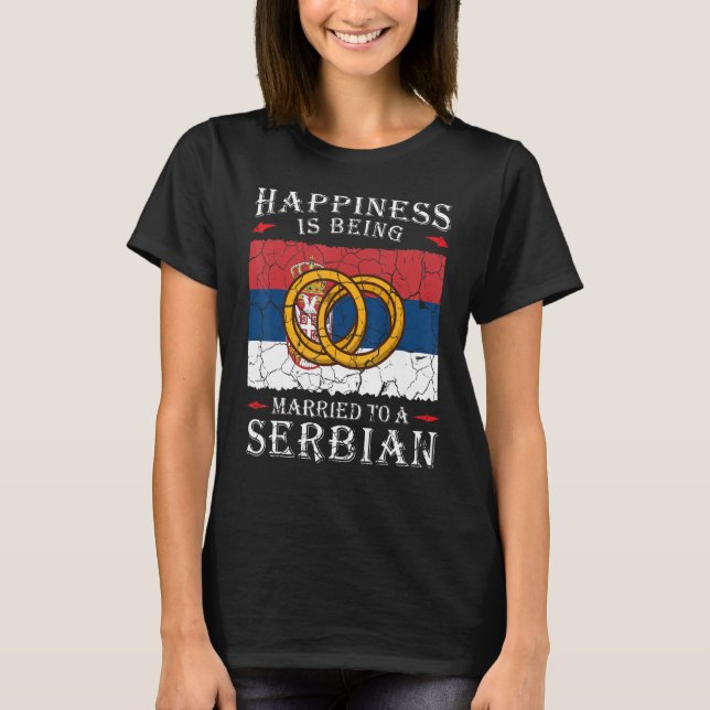 Serbische Hochzeitsrepublik Serbien - Flaggenstaat T-Shirt (Vorderseite)
