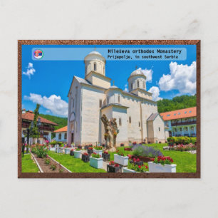 SERBISCHE KLOSTER - Kloster Mileševa 2 Feiertagspostkarte