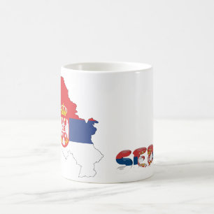Serbische Landesflagge Tasse