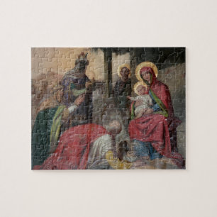 Serbische orthodoxe Ikonographie in der Kirche von Puzzle