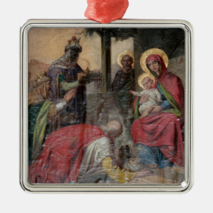 Serbische orthodoxe Ikonographie in der Kirche von Silbernes Ornament